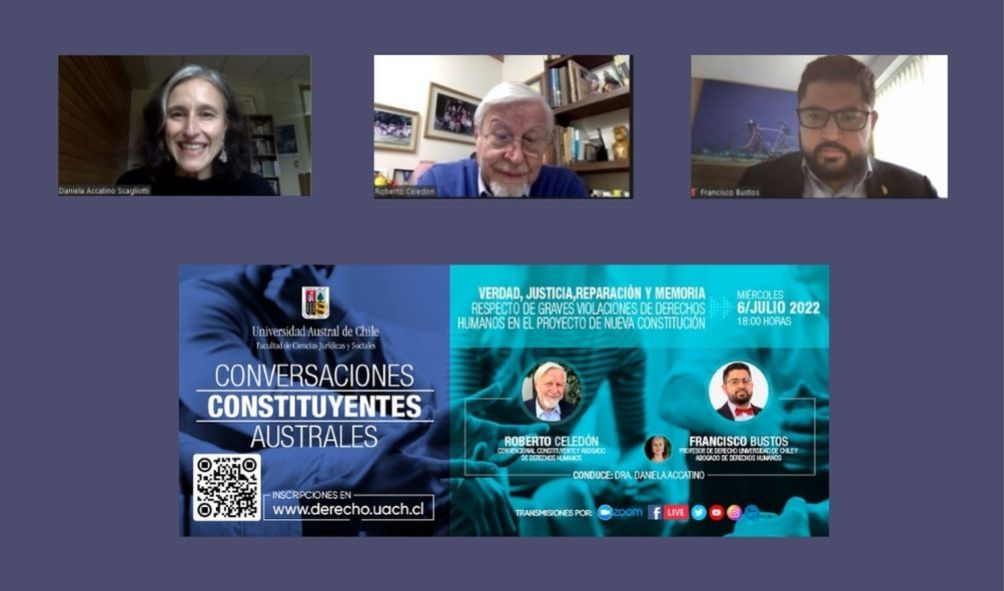 En Conversaciones Constituyentes Australes: «Verdad, justicia, reparación y memoria respecto de graves violaciones de Derecho Humanos en el proyecto de nueva Constitución»